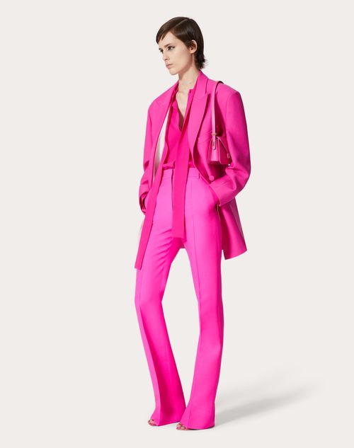 Valentino - Chemisier En Georgette - Pink Pp - Femme - Chemises Et Tops