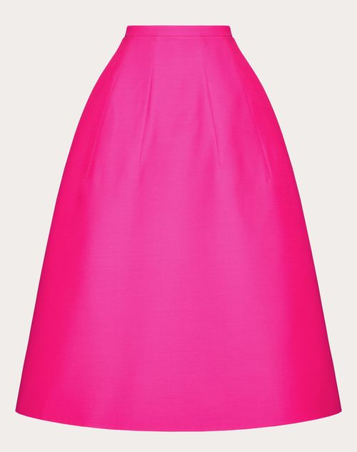 Crepe Couture Midi Skirt Woman in Pink Pp | Valentino US