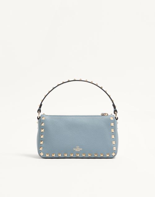 Valentino Garavani - Small Rockstud Grainy Calfskin Crossbody Bag - Stone - Woman - Shoulder Bags