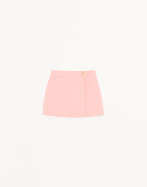 Valentino - Mini Mini En Crepé De Lana - Rosa - Mujer - Faldas