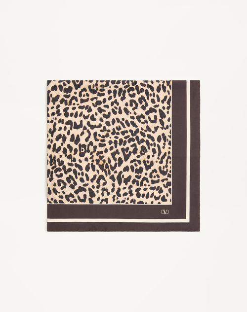 Valentino Garavani - Fauve Éclat Silk Scarf - Animal Print - Woman - Soft Accessories