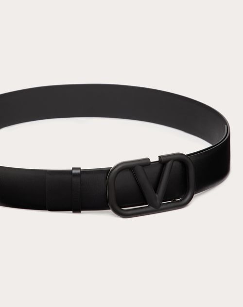 Valentino Garvani Black VLogo Signature Belt –