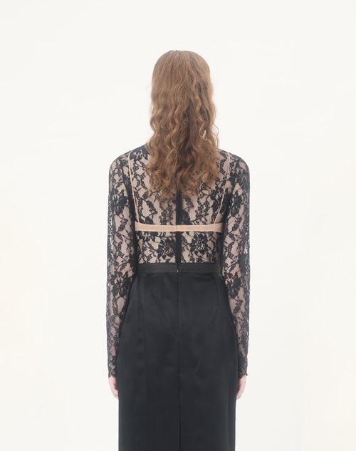 Valentino - Duchesse Bra Top - Black - Woman - Shirts & Tops