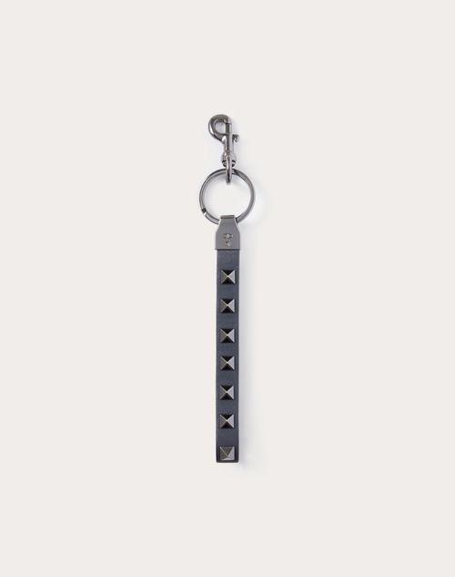 Valentino Garavani Rockstud Keychain Man Black Onesize