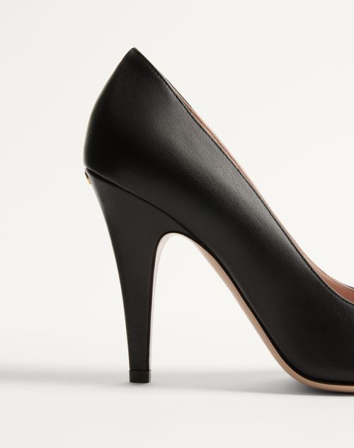 Valentino Garavani - Bowow Pump In Kidskin 100mm - Black - Woman - Pumps
