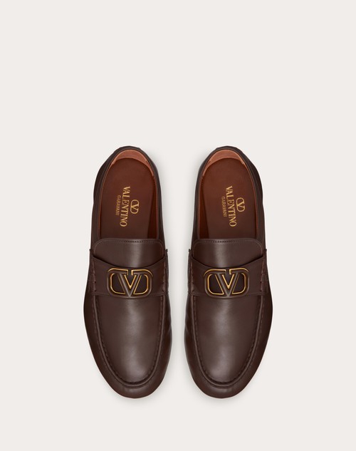 VLogo Signature leather loafers