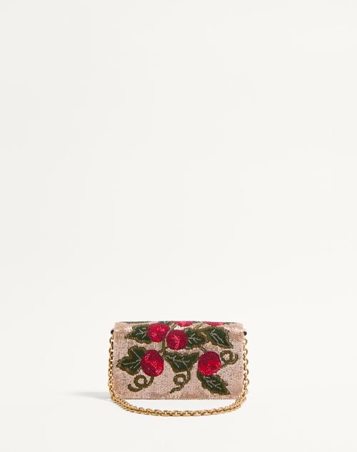 Valentino Garavani Vain Embroidered Shoulder Clutch With Valentino Garavani Vain Embroidered Shoulder Clutch With