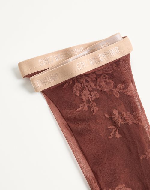 Valentino - Lycra Tights - Brown - Woman - Lingerie