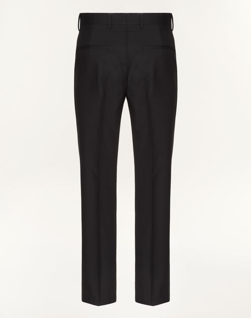 Valentino - Mohair Wool Trousers - Black - Man - Trousers And Shorts