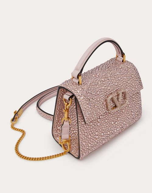 VALENTINO V-RING SMALL CROSS BODY BAG ROSE - I-MAGAZINE Inc