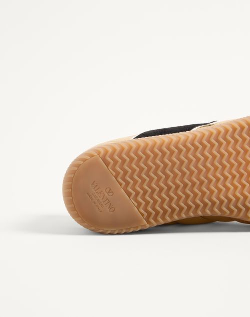 Valentino Garavani - Kicky Sneaker In Laminated Nappa - Antique Brass - Man - Shelf - M Shoes - Kicky