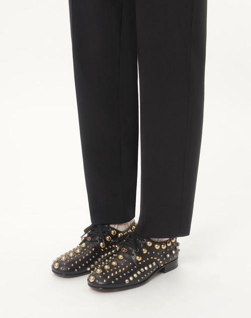 Valentino Garavani - Mj Blues Nappa Derby - Black - Man - Fashion Formal - M Shoes