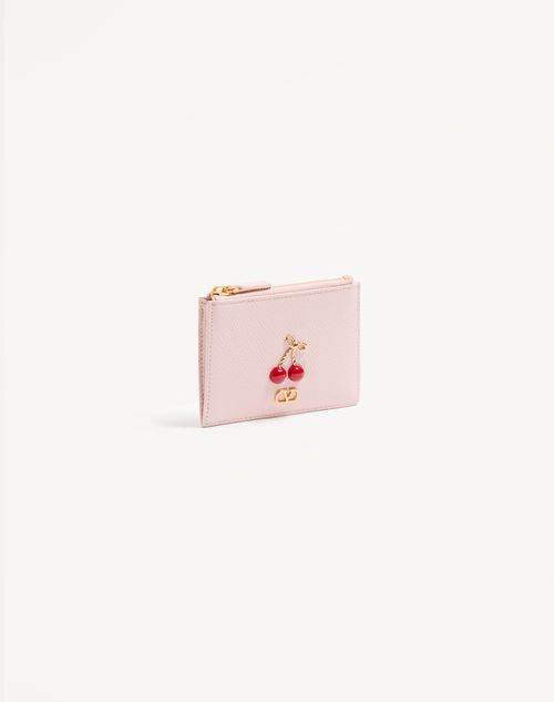 Valentino Garavani - チェリフィック グレインカーフスキン カードホルダー - ローズクオーツ - ウィメンズ - 
