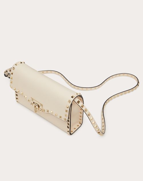 Small Rockstud Grainy Calfskin Crossbody Bag for Woman in Small Rockstud Grainy Calfskin Crossbody Bag for Woman in