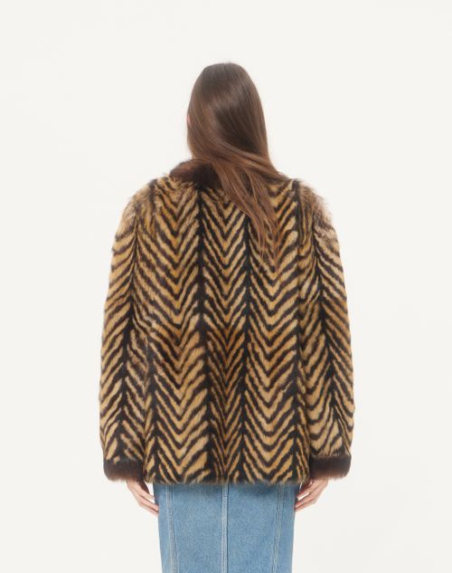 Valentino - Valentino Shearling Caban - Beige/brown - Woman - Coats And Outerwear