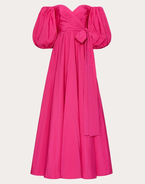 Vestido De Noche De Microfaya - Rosa Shocking - Rebajas Ready To Wear Para Mujer