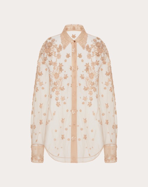 Valentino Garavani Tulle Illusione embroidered shirt - White