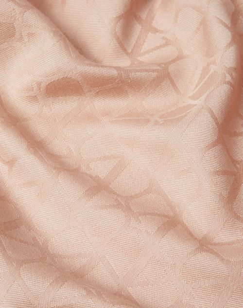 Valentino Garavani - Toile Iconographe Wool And Silk Shawl - Poudre - Woman - Soft Accessories