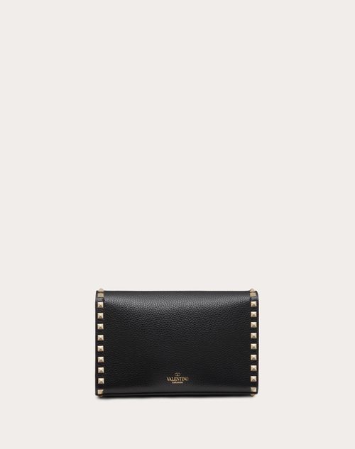 igennem indsats End Small Rockstud Grainy Calfskin Crossbody Bag for Woman in Black | Valentino  HK