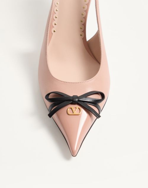 Valentino Garavani - Bepointy Slingback Pump In Patent Leather And Kidskin 80mm - Phard/black - Woman - Pumps And Slingbacks