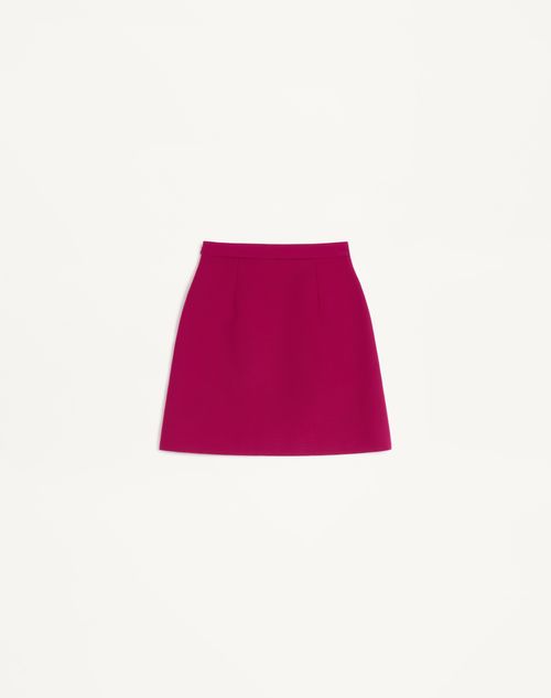 Valentino - Embroidered Crepe Couture Skirt - Magenta - Woman - Skirts