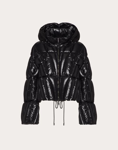 Valentino - Nylon Lakke' Down Jacket - Black - Woman - Coats And Outerwear