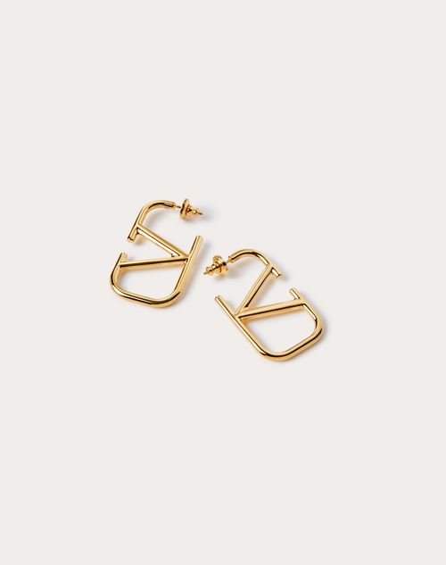 Valentino Garavani - Vlogo Signature Metal Earrings - Gold - Woman - Jewellery