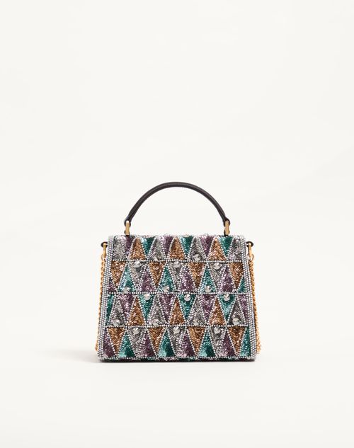 Valentino Garavani - Valentino Garavani Vsling Mini Embroidered Handbag - Multicolor - Woman - Top Handle Bags