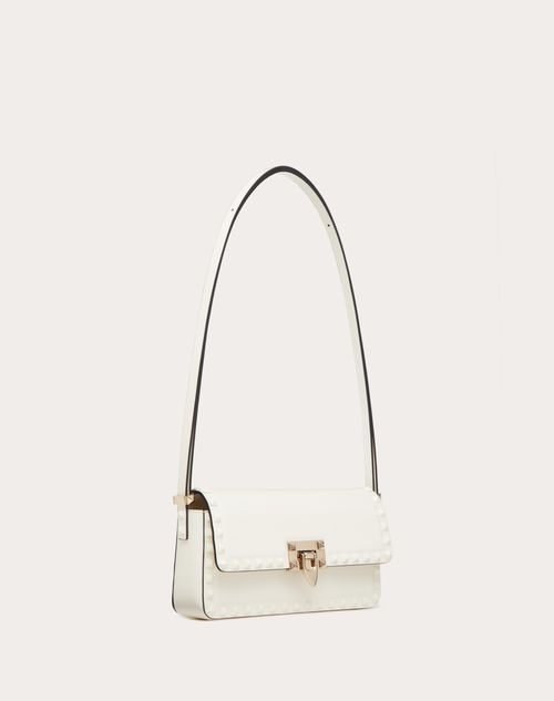 Valentino Garavani - Rockstud23 E/w Smooth Calfskin Shoulder Bag - Ivory - Woman - Woman Bags & Accessories Sale