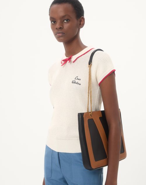 Valentino - Top En Coton - Bouleau/paris - Femme - Maille