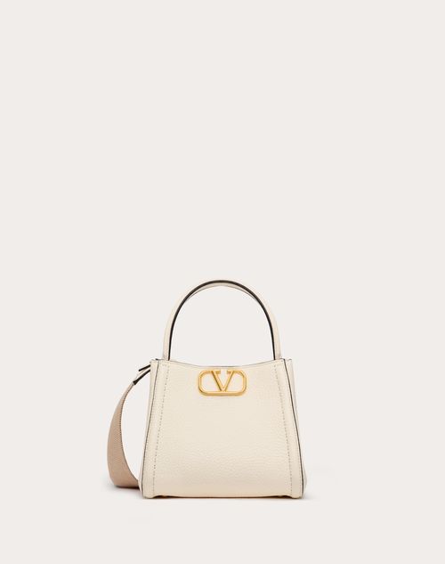 Valentino Garavani - Valentino Garavani Alltime Small Handbag In Grainy Calfskin - Ivory - Woman - Shelf - W Bags - New Loco