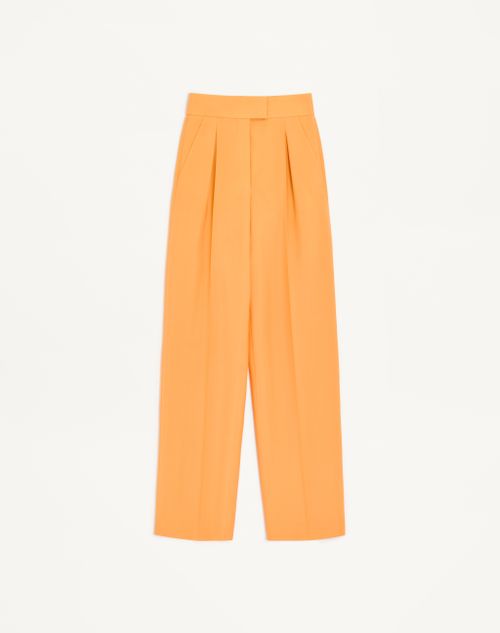 Valentino - British Mohair Trousers - Orange - Woman - Trousers And Shorts