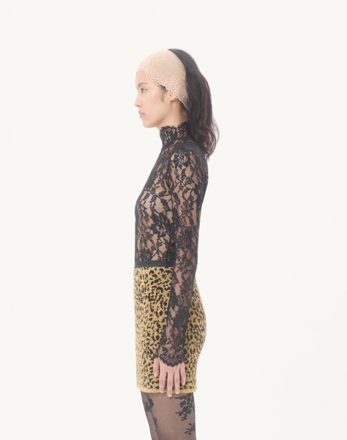 Valentino - Floral Lace Body - Black - Woman - Shirts And Tops