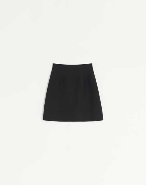 Valentino - Jupe Courte En Crepe Couture - Noir - Femme - Jupes