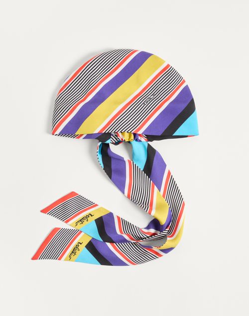 Valentino Garavani - Escape Headband In Cotton And Silk - Multicolor - Woman - Hats And Gloves