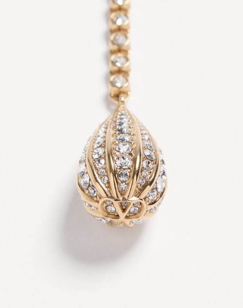 Valentino Garavani - Poetique Des Gouttes Necklace In Metal And Swarovski® Crystals - Gold/crystal - Woman - Fashion Jewelry