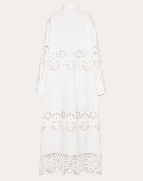 Valentino - Valentino Broderie Infinie Flower Long Dress - White - Woman - Dresses