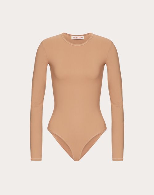 Valentino - Body En Jersey - Light Camel - Femme - T-shirts Et Sweat-shirts