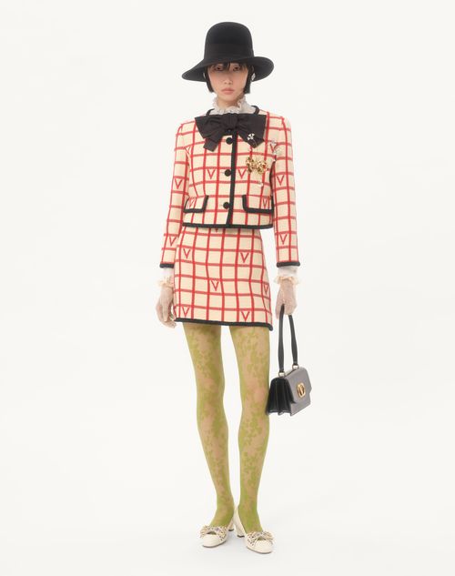 Valentino - Pantimedias De Encaje De Lycra - Avocado - Mujer - Accesorios Suaves