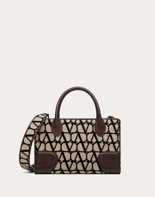 Valentino Garavani - La Quatrieme Toile Iconographe Small Shopping Bag - Beige/black - Woman - Totes