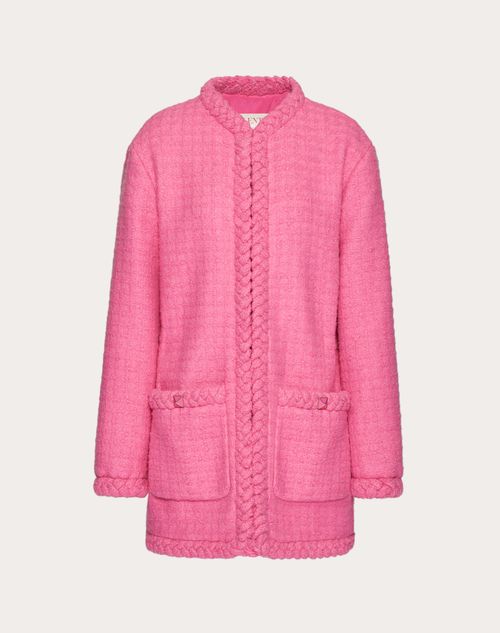Valentino - Timeless Tweed Coat - Eclectic Pink - Woman - Woman Ready To Wear Sale