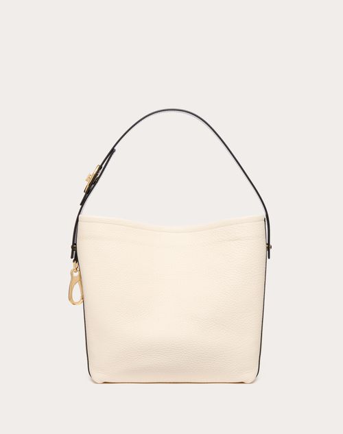 Valentino Garavani - Valentino Garavani Locker Shopping Bag In Nappa - Ivory - Woman - Woman View All