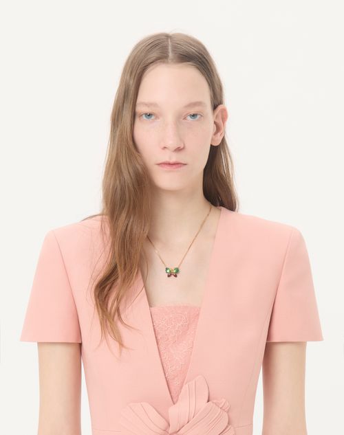 Valentino - Embroidered Crepe Couture Dress - Pink - Woman - Dresses