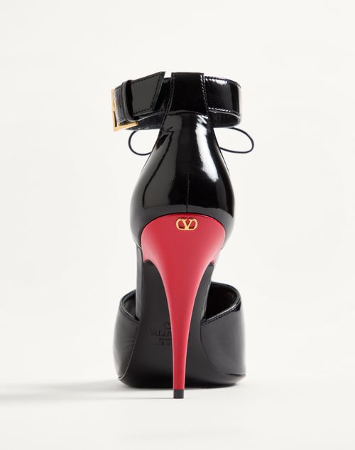Valentino Garavani - Bustier Sandal In Naplak 105mm - Black/red - Woman - Sandals