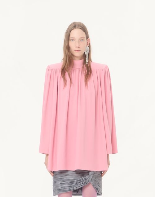 Valentino - Plissiertes Cady Couture Top - Rosa - Frau - Blusen Und Tops