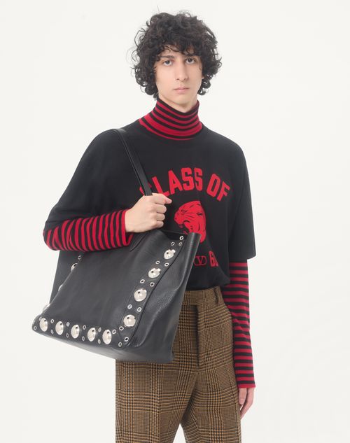 Valentino - Valentino Cotton T-shirt With Panther Print - Black/red - Man - T-shirts And Sweatshirts