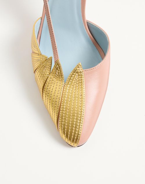 Valentino Garavani - Foliefoliage Kidskin Slingback Pump 90mm - Pink - Woman - Pumps