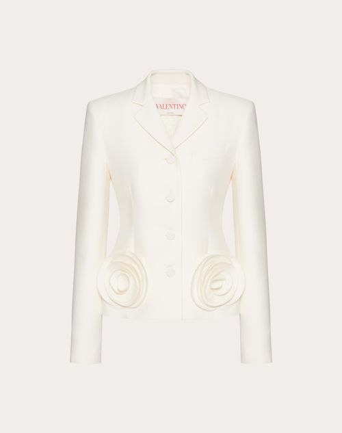 Valentino - Crepe Couture Jacket - Ivory - Woman - Jackets And Blazers