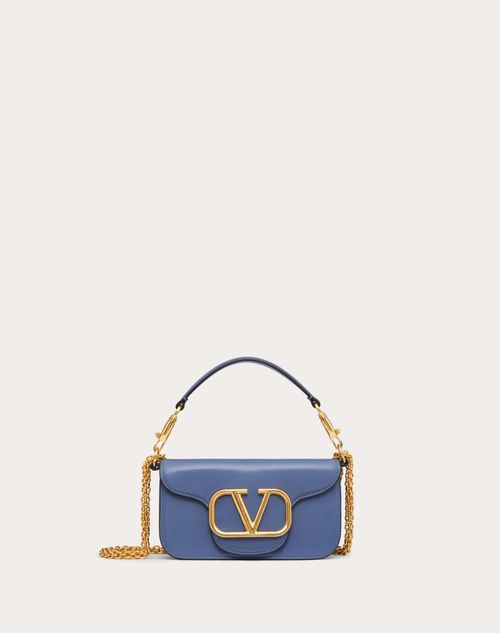 Valentino Garavani - Locò Small Shoulder Bag In Calfskin - Ultramarine - Woman - Gifts For Her