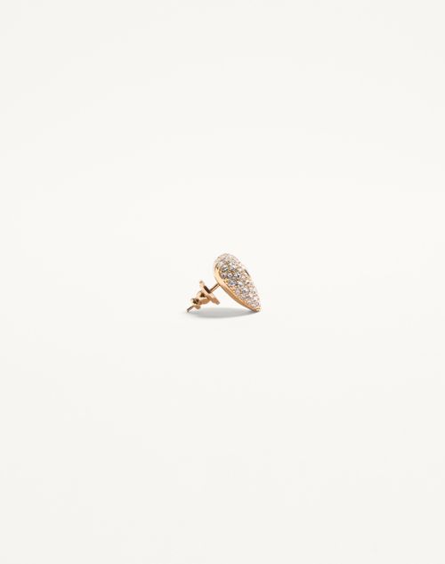 Valentino Garavani - Coeur Royal Earrings In Metal, Enamel And Swarovski® Crystals - Gold/crystal - Woman - Jewellery